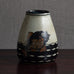 Josef Ekberg for Rorstrand, Sweden, unique stoneware vase with handpainted underglaze fish M5571