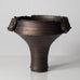 Colin Pearson, UK, unique large stoneware "winged form" vase with manganese glazes K2587