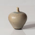 Berndt Friberg for Gustavsberg, Sweden, unique miniature toneware vase with pale gray haresfur glaze K2855