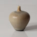 Berndt Friberg for Gustavsberg, Sweden, unique miniature toneware vase with pale gray haresfur glaze K2855