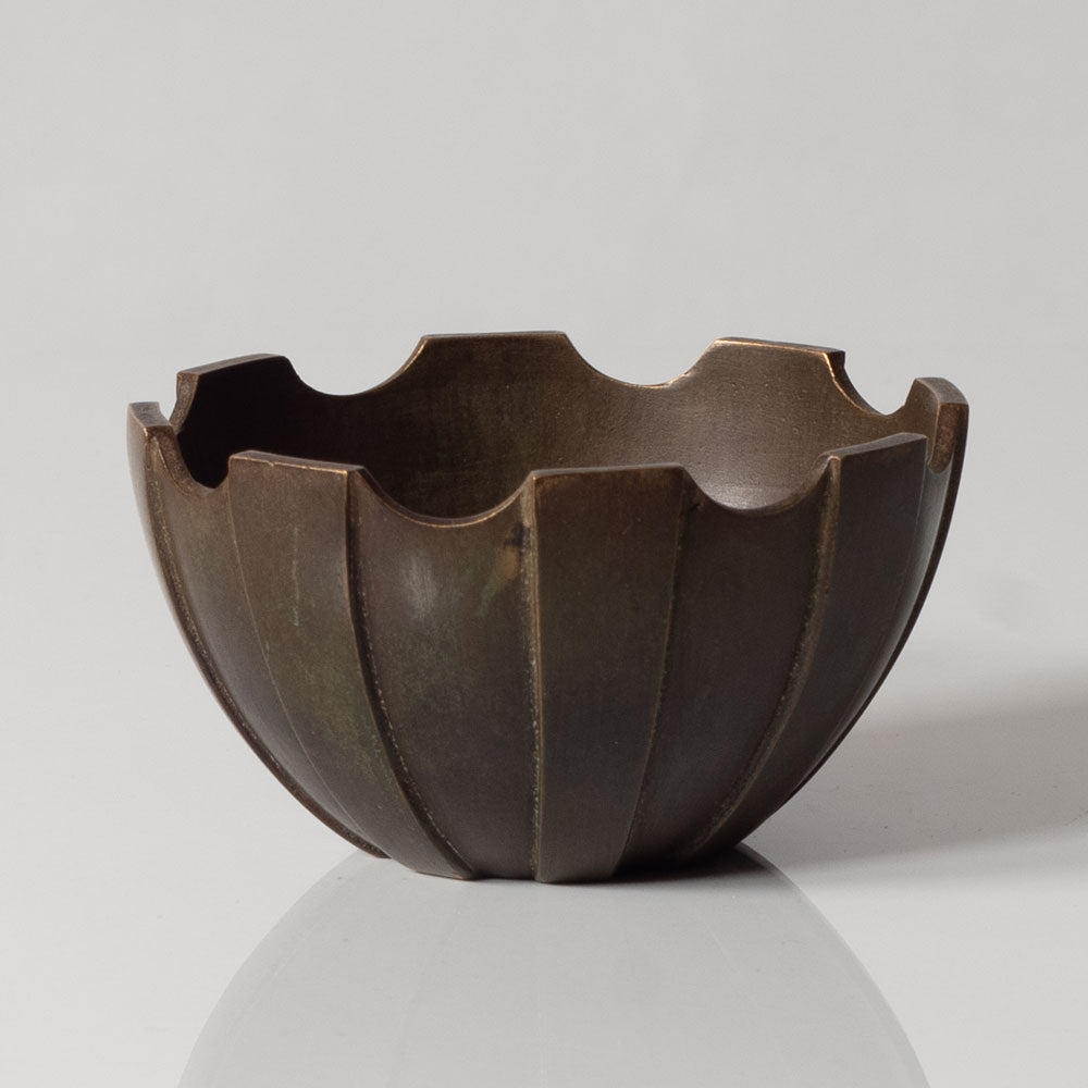 Just Andersen for GAB, Sweden, bronze fluted bowl L3472