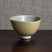 Berndt Friberg for Gustavsberg, Sweden, stoneware bowl with pale olive and blue gray haresfur glaze M5430