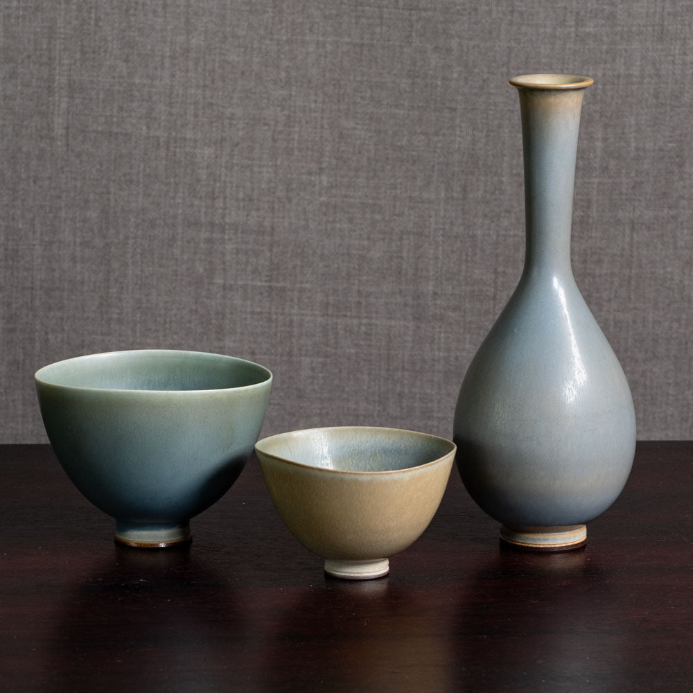 Two bowls and a vase by Berndt Friberg for Gustavsberg, Sweden