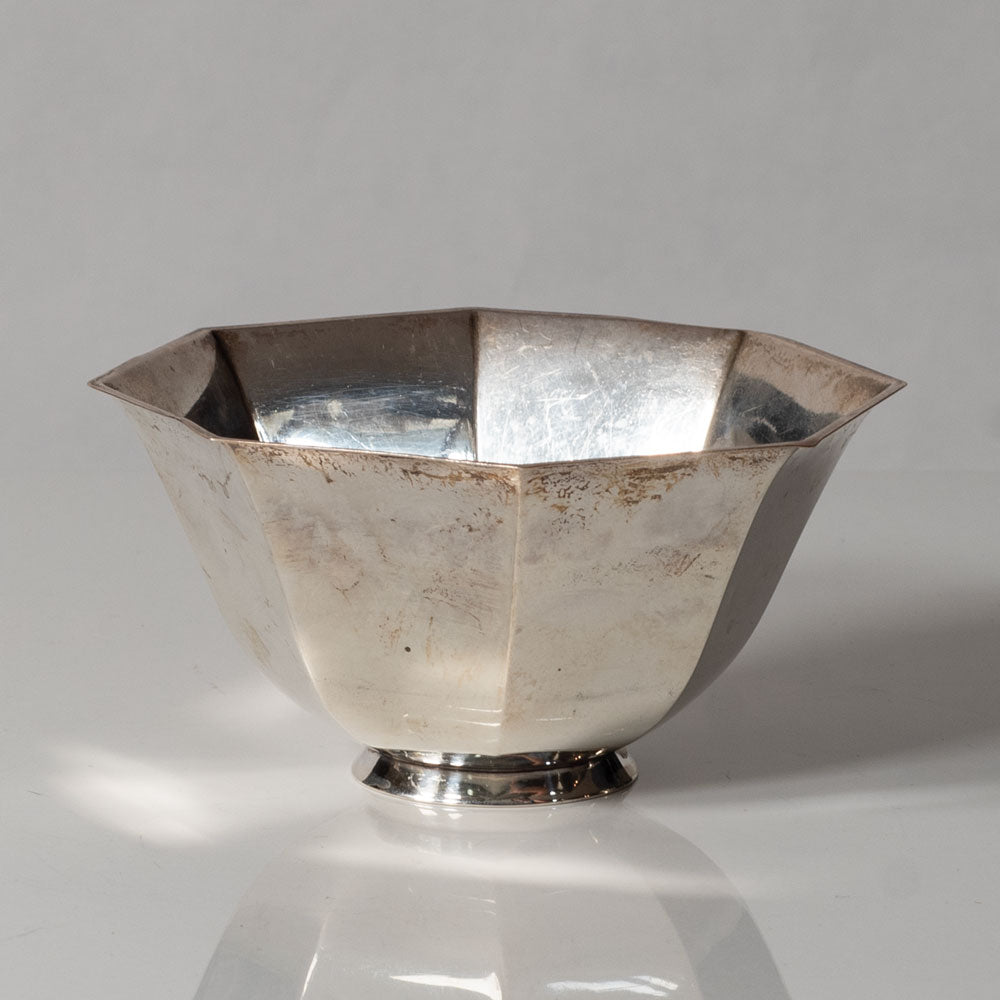 CG Hallberg, Sweden, sterling silver footed bowl L3124