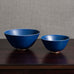 Two bowls with blue glaze by Eva Staehr Nielsen for Saxbo, Denmark