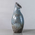 Otto Meier, Germany unique stoneware vase with blue and brown glossy crackle glaze H1506