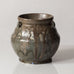 Nils Emil Lundström for Rorstrand, unique stoneware vase with dripping gray glaze L3317