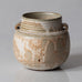 Carl Halier for Royal Copenhagen, Denmark, unique stoneware pot with cream and white crystalline glaze L3393