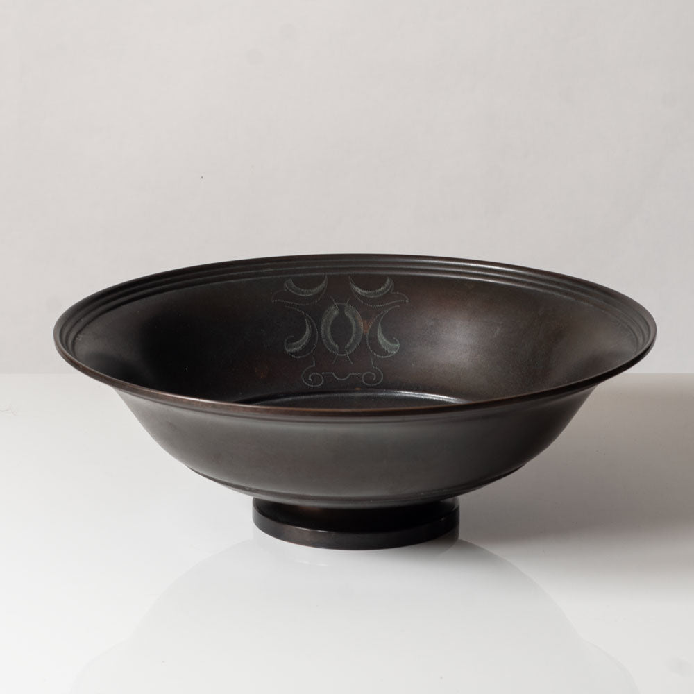 Nilsson & Johansson, Sweden, bronze art deco bowl L3474