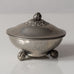 Art Pewter, Denmark, small lidded art nouveau pewter jar L3131