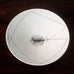 Stig Lindberg for Gustavsberg "Grazia" bowl with matte white glaze and applied silver decoration H1479