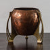 WMF Ikora, Germany, art nouveau copper and brass vase J1525