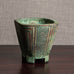 Wilhelm Kåge for Gustavsberg, "Farsta" footed vase with brown and green glaze M5452