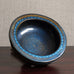Wilhelm Kåge for Gustavsberg, "Farsta" footed bowl with blue and olive glaze M5567