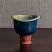 Wilhelm Kåge for Gustavsberg, "Farsta" footed bowl with turquoise glaze M5590