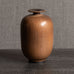 Berndt Friberg for Gustavsberg, Sweden, unique stoneware vase with dark brown haresfur glaze M4189