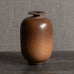 Berndt Friberg for Gustavsberg, Sweden, unique stoneware vase with dark brown haresfur glaze M4189