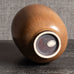 Berndt Friberg for Gustavsberg, Sweden, unique stoneware vase with dark brown haresfur glaze M4189
