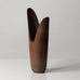 Gunnar Nylund for Rorstrand, Sweden, large stoneware asymmetrical vase with brown glaze J1141