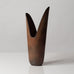 Gunnar Nylund for Rorstrand, Sweden, large stoneware asymmetrical vase with brown glaze J1141