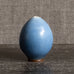 Berndt Friberg for Gustavsberg, Sweden, unique stoneware egg shaped vase with blue haresfur glaze L3837