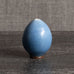 Berndt Friberg for Gustavsberg, Sweden, unique stoneware egg shaped vase with blue haresfur glaze L3837