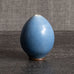 Berndt Friberg for Gustavsberg, Sweden, unique stoneware egg shaped vase with blue haresfur glaze L3837