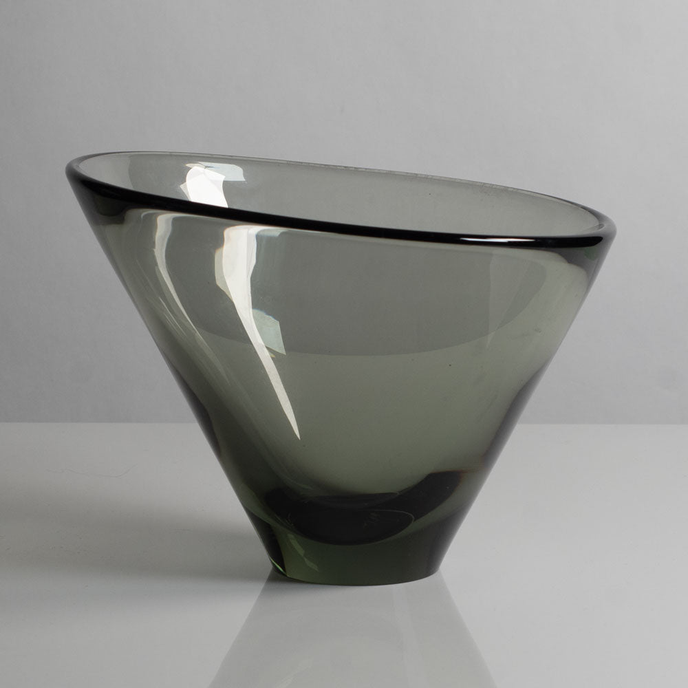 Per Lutken for Holmegaard, Denmark, conical vase in gray glass M5577