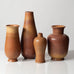 Group of vases with reddish brown glaze by Gunnar Nylund for Rörstrand, Sweden
