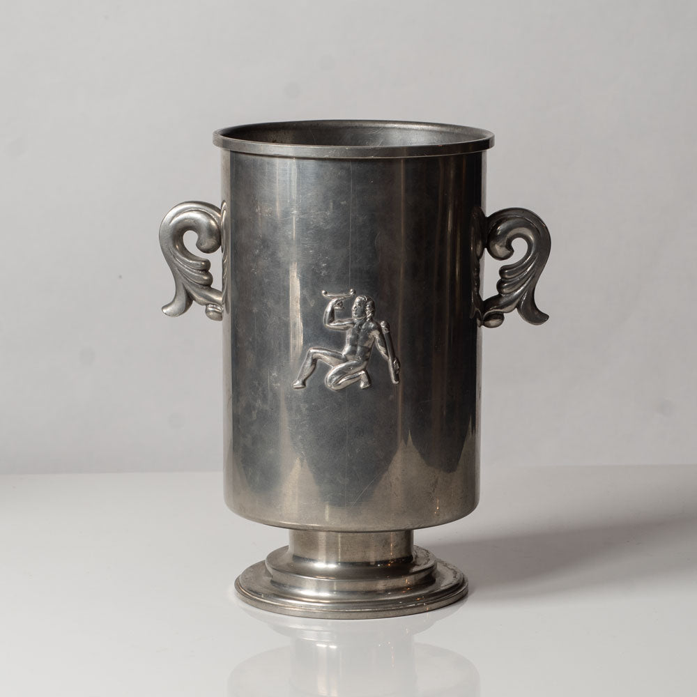 EMI, Sweden, art deco pewter vase with two handles L3356