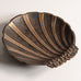 Niels Dam Ravn for Nordisk Malm, Denmark, bronzed fluted scallop bowl, small M5640