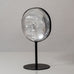 Erik Hoglund for Boda, Sweden, glass sculpture on iron stand L3589