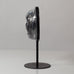 Erik Hoglund for Boda, Sweden, glass sculpture on iron stand L3589
