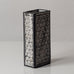 Nils Kahler for Herman A. Kahler Keramik, Denmark, rectangular vase with black and white glaze L3447