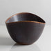 Gunnar Nylund for Rorstrand, Sweden, large ceramic elliptical bowl with blue and brown glaze K2037