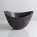 Gunnar Nylund for Rorstrand, Sweden, large ceramic elliptical bowl with blue and brown glaze M5395