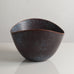 Gunnar Nylund for Rorstrand, Sweden, large ceramic elliptical bowl with blue and brown glaze M5395