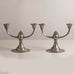 Pair of decorated pewter candle sticks for Edlunds Silverfabrik, Sweden. M4086