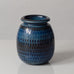 Stig Lindberg  for Gustavsberg, Sweden, unique stoneware vase with with blue glaze L3440
