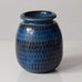 Group of vases with blue glaze by Stig Lindberg for Gustavsberg, Sweden