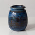 Stig Lindberg  for Gustavsberg, Sweden, unique stoneware vase with with blue glaze L3440
