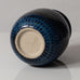 Stig Lindberg  for Gustavsberg, Sweden, unique stoneware vase with with blue glaze L3440