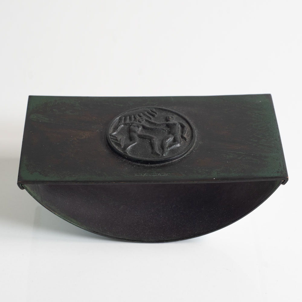 Nils Fougstedt FAK Brons, Sweden, patinated bronze blotter L3507