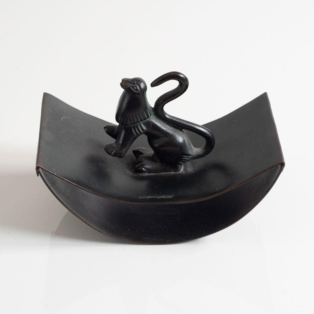 Nils Fougstedt, FAK Brons, Sweden, patinated bronze blotter L3530