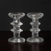 Pair of Glass "Festivo" candlesticks by Timo Sarpaneva for Iittala A2802 and J1168