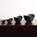 Group of ceramic elliptical bowls with black glaze by Gunner Nylund for Rorstrand, Sweden (Copy)