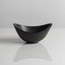 Gunnar Nylund for Rorstrand, Sweden, ceramic elliptical bowl with black haresfur glaze M4223
