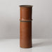 Stig Lindberg for Gustavsberg, Sweden, tall cylindrical vase with with brown glaze K2154