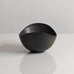 Gunnar Nylund for Rorstrand, Sweden, ceramic elliptical bowl with black haresfur glaze M4223