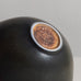 Gunnar Nylund for Rorstrand, Sweden, ceramic elliptical bowl with black haresfur glaze M4223